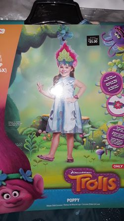 Trolls poppy costume size small 4-6x