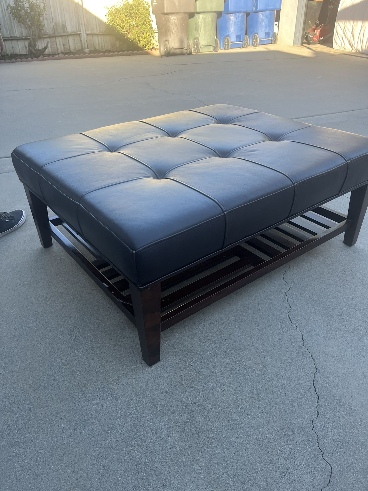 Leather Ottoman