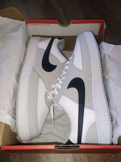 Gray/White Nike Court Vision