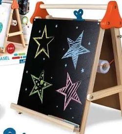 Discovery kids tabletop easel whiteboard and chalkboard