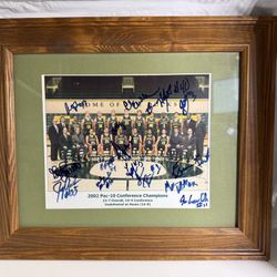 01-02 UofO Oregon Ducks PAC-10 Champions Signed team Photo