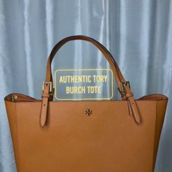 LARGE AUTHENTIC TORY BURCH LEATHER TOTE SHOULDER BAG SAFFIANO PURSE CROSSBODY