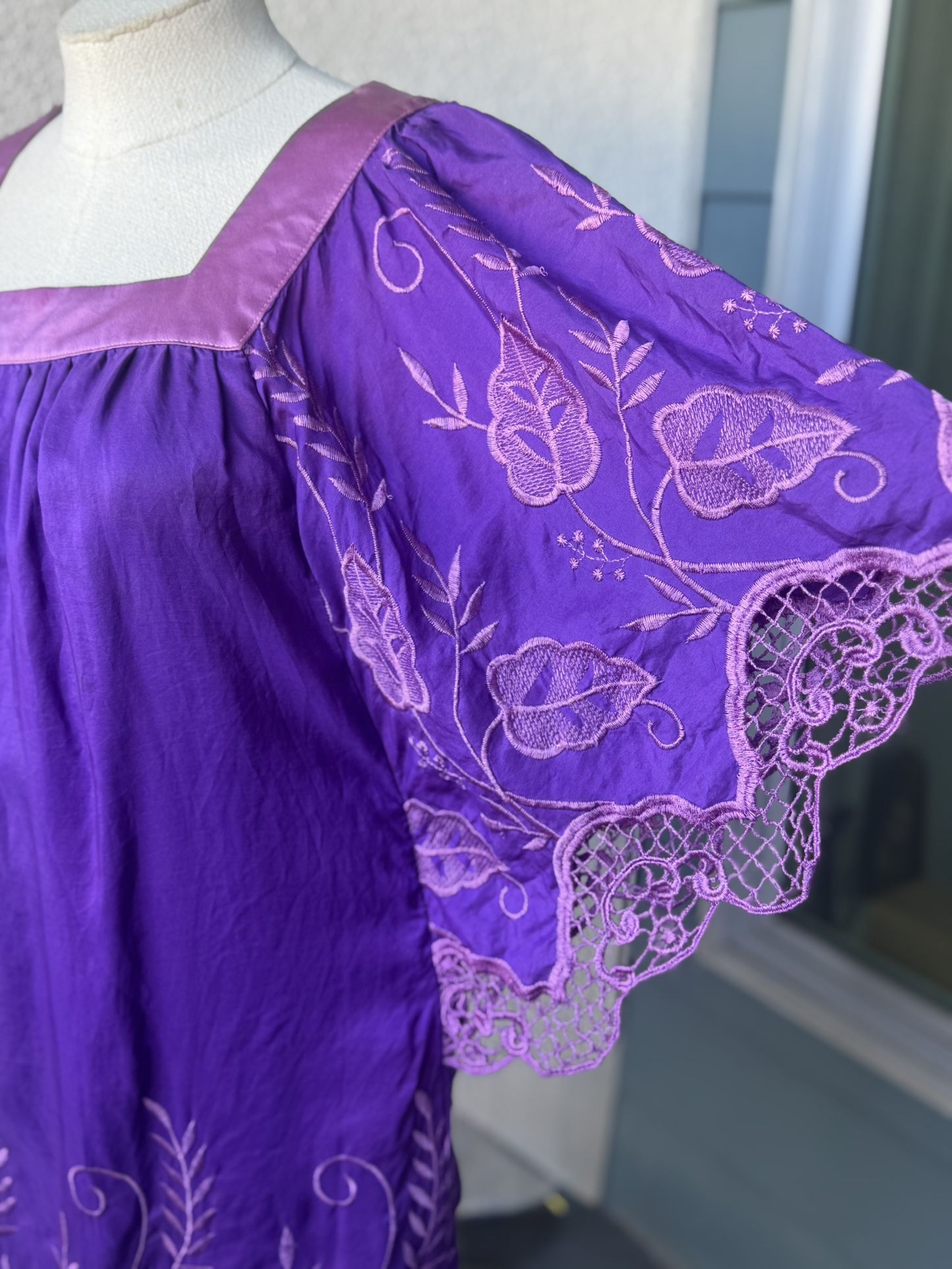 Silk Dress purple And Lavender Size S - Please Read