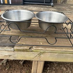 Dog Bowls With Stand 