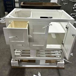 Solid Wood Bathroom Vanity 35.5"W