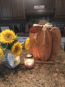 Handmade Wooden pumpkin fall decorations $25/each