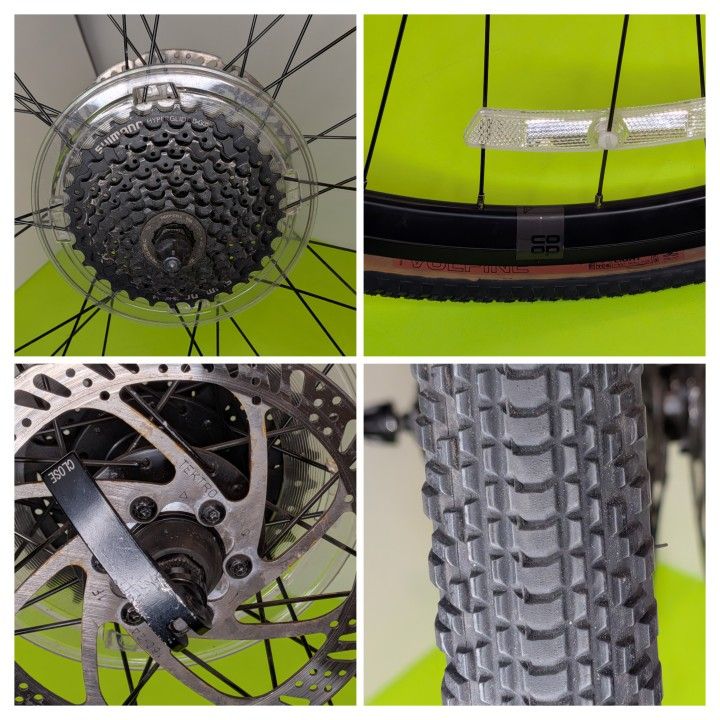 REI Co-Op Rim,WTB Vulpine Tire,Shimano Hyperglide cassette w/ Tektro Disc Brake