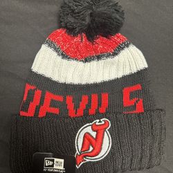 New Era New Jersey Devils Soft Knit Winter Beanie Black White Red NHL Hockey 