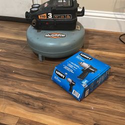 *** McGraw Air Compressor. & Hart Impact Drill