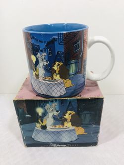 Vintage Walt Disney's Lady and the Tramp The Disney Store Mug w/ Box