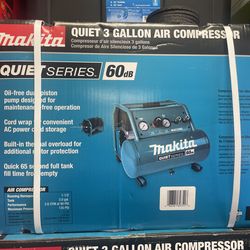 Makita 3 Gallon Air Compressor Quiet Series 60dB