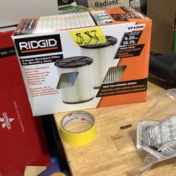 RIDGID 1-Layer Standard Pleated Paper Filter for Most 5 Gal. and Larger RIDGID Wet/Dry Shop Vacuums (2-Pack)