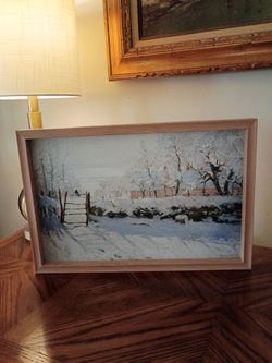 Winter Scene Wall/ Stand Picture