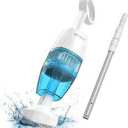 (2023 Upgraded) WYBOT Cordless Pool Vacuum with Telescopic Pole, Handheld Rechargeable Pool Cleaner for Deep Cleaning with 60 Mins Runtime, Powerful S