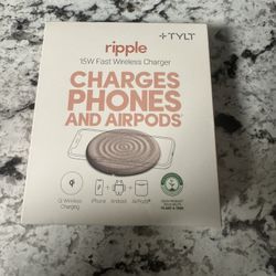 TYLT Ripple 15W Fast Wireless Charger, Qi Wireless Charging 