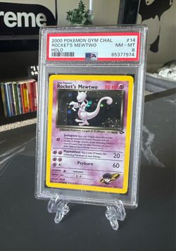 Pokemon Rocket’s Mewtwo Holo PSA 8 NM-MT 8 Gym Challenge #14 Vintage WOTC