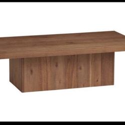 Solid Acacia Wood Coffee Table – Rustic Modern Statement Piece 