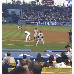 4 Dodger Tickets Sun 4/21, Field Level, Includes Parking, Stadium Club Access