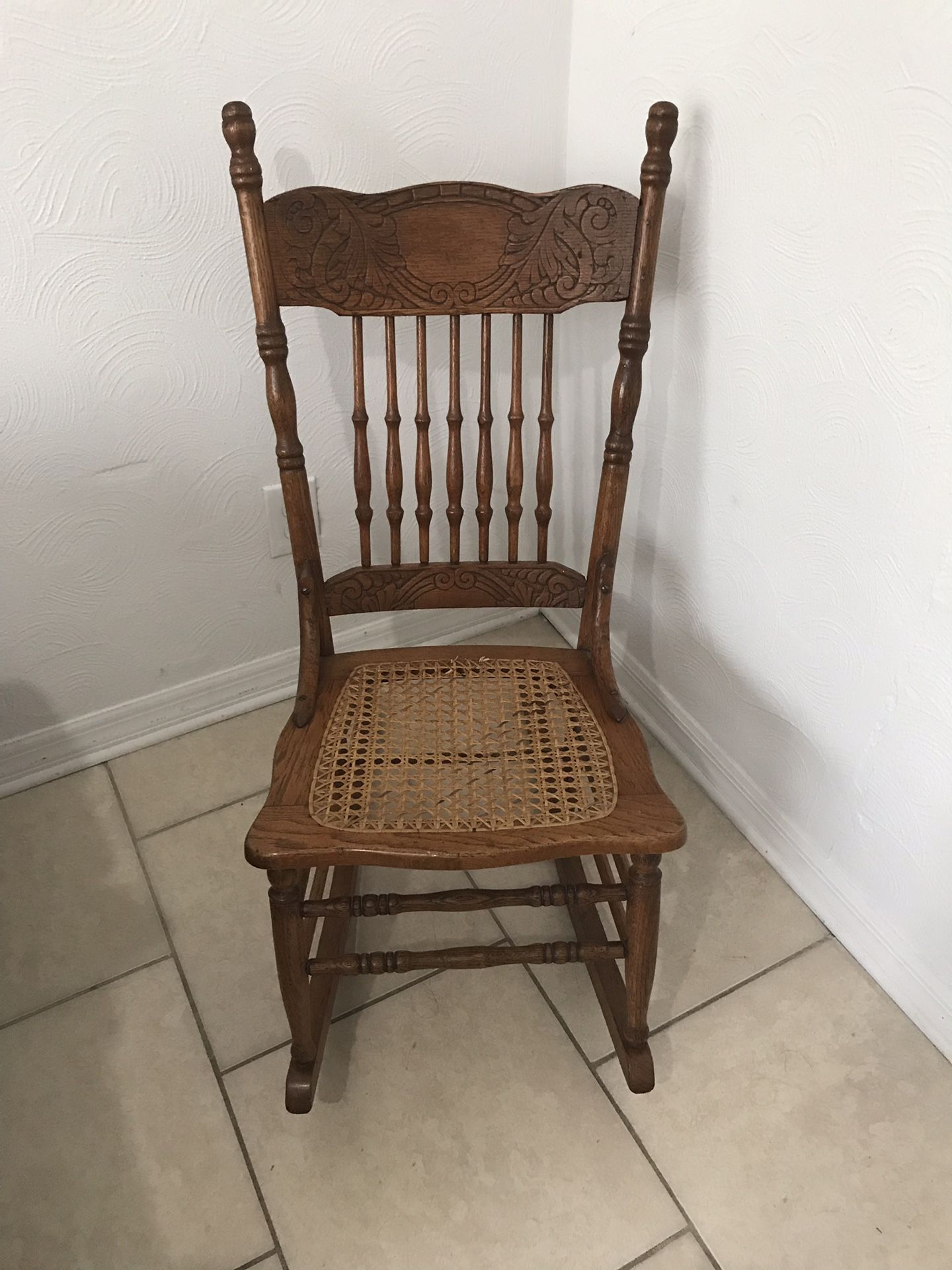 Beautiful antique wooden rocking chair