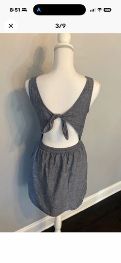 Gap Black Sleeveless A Line Midi Dress Size XS Back Cutout