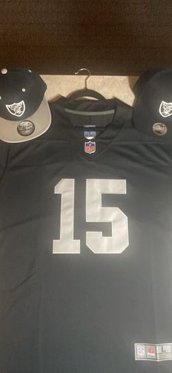 NFL Raiders #15 Football Jersey Size Large package Raiders Cap