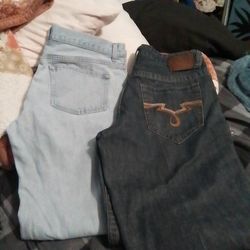 2 Pr Jeans - 34 W