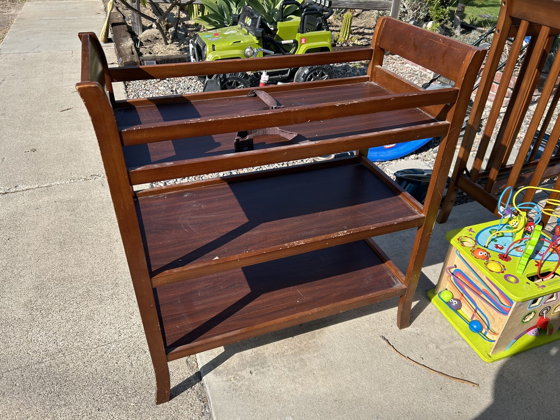 Wooden Diaper Changing Station