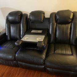 Black Leather Sofa