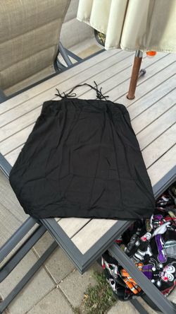 XL black old navy dress, short, linen