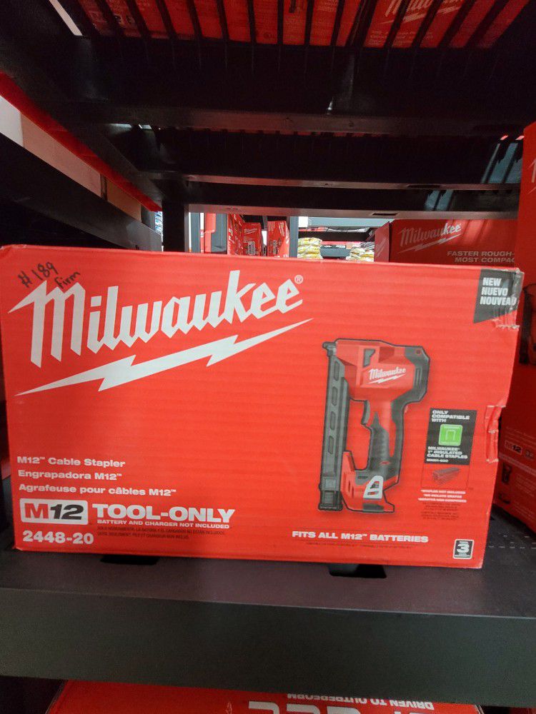 Milwaukee M12 12-Volt Lithium-Ion Cordless Cable Stapler (Tool-Only) for  Sale in Norwalk, CA OfferUp