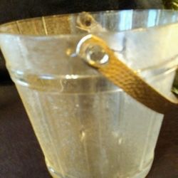 2 Vintage Glass Ice Buckets