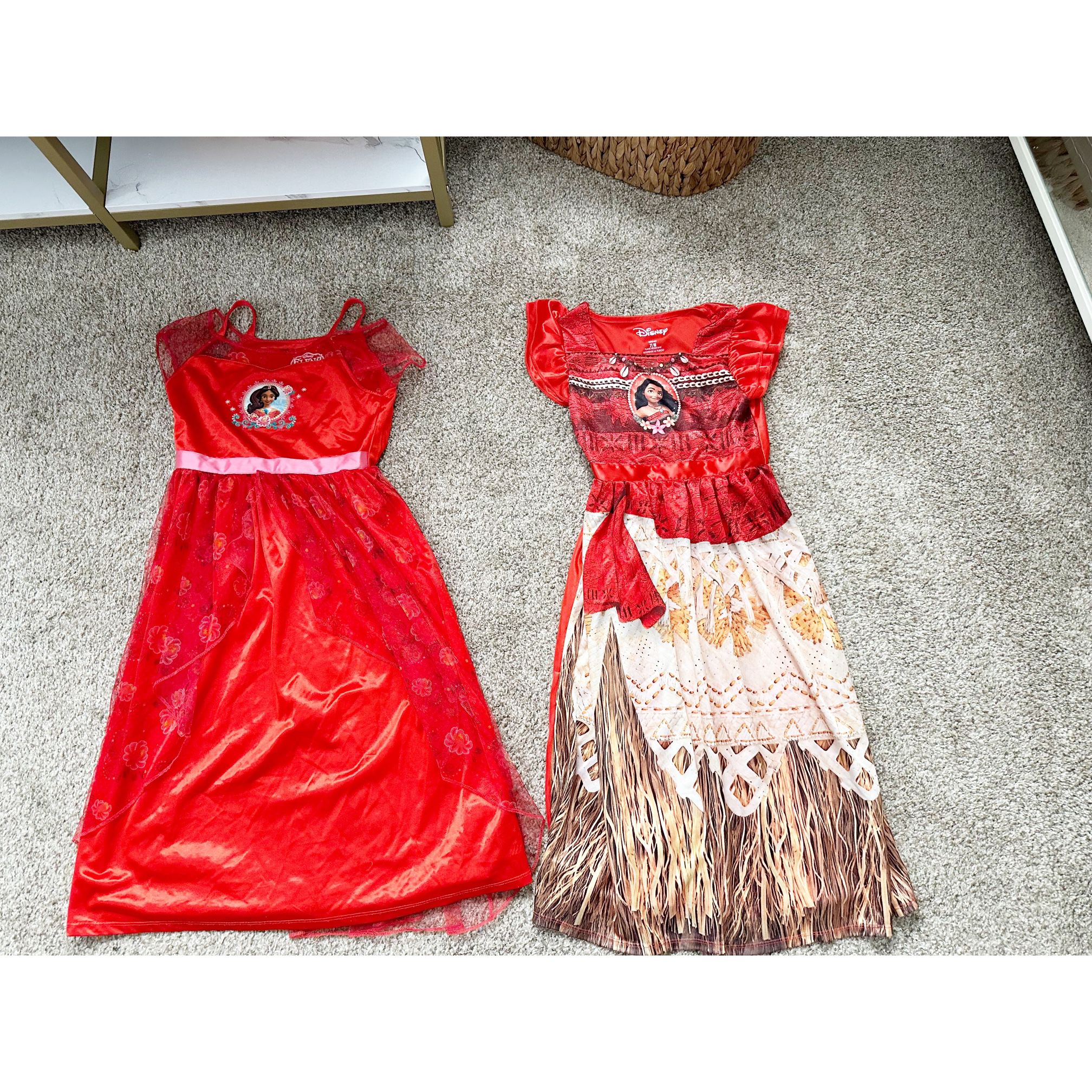 Size 7/8 Moana & Elena of Avalor Girls Nightgowns