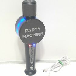 Singing Machine Wireless/Bluetooth Karaoke Microphone, Party Machine Mic Portable. Microphone With Speaker & Voice. Works Great 