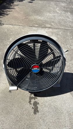 Variable speed, adjustable fan