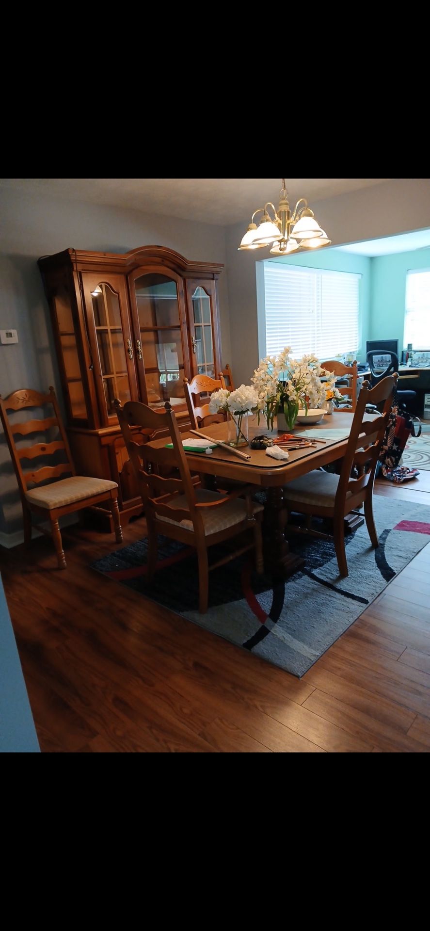 Dining Room Table And Hutch