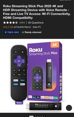 Roku Streaming Stick Plus 4K 2025