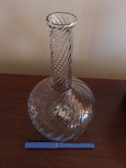 Glass vase hand blown