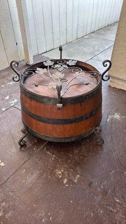Wood half barrel