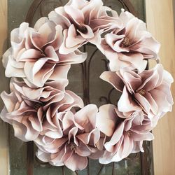 Beautiful pink flower wreath