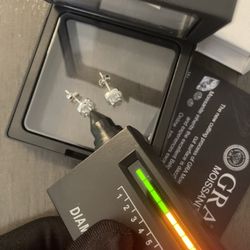 🔥925 sterling silver 6.5mm Moissanite Square earrings  VVS1 D color  ‼️‼️