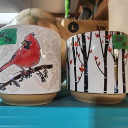 Cache Pot Ceramic Planter Christmas $10 ea.
(They retail for $35)