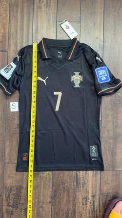 Cristiano Ronaldo black Portugal T-shirt player version