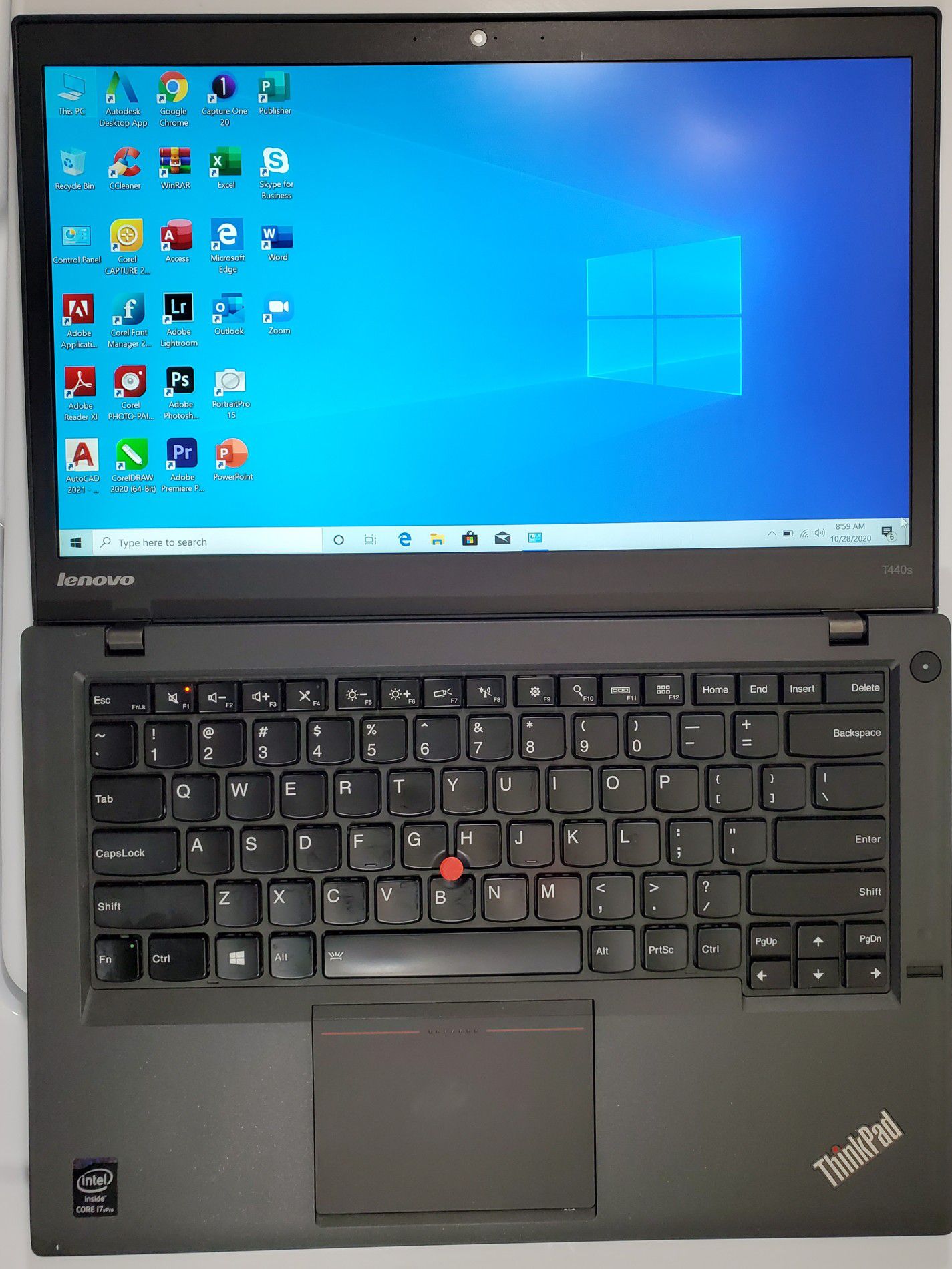 LENOVO THINKPAD T440s core i7 4th 14 inch Ultra notebook 8gb ram 256gb ssd win10 office adobe apps