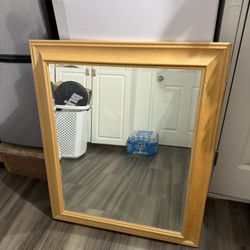mirror 30x36 With solid Wood frame