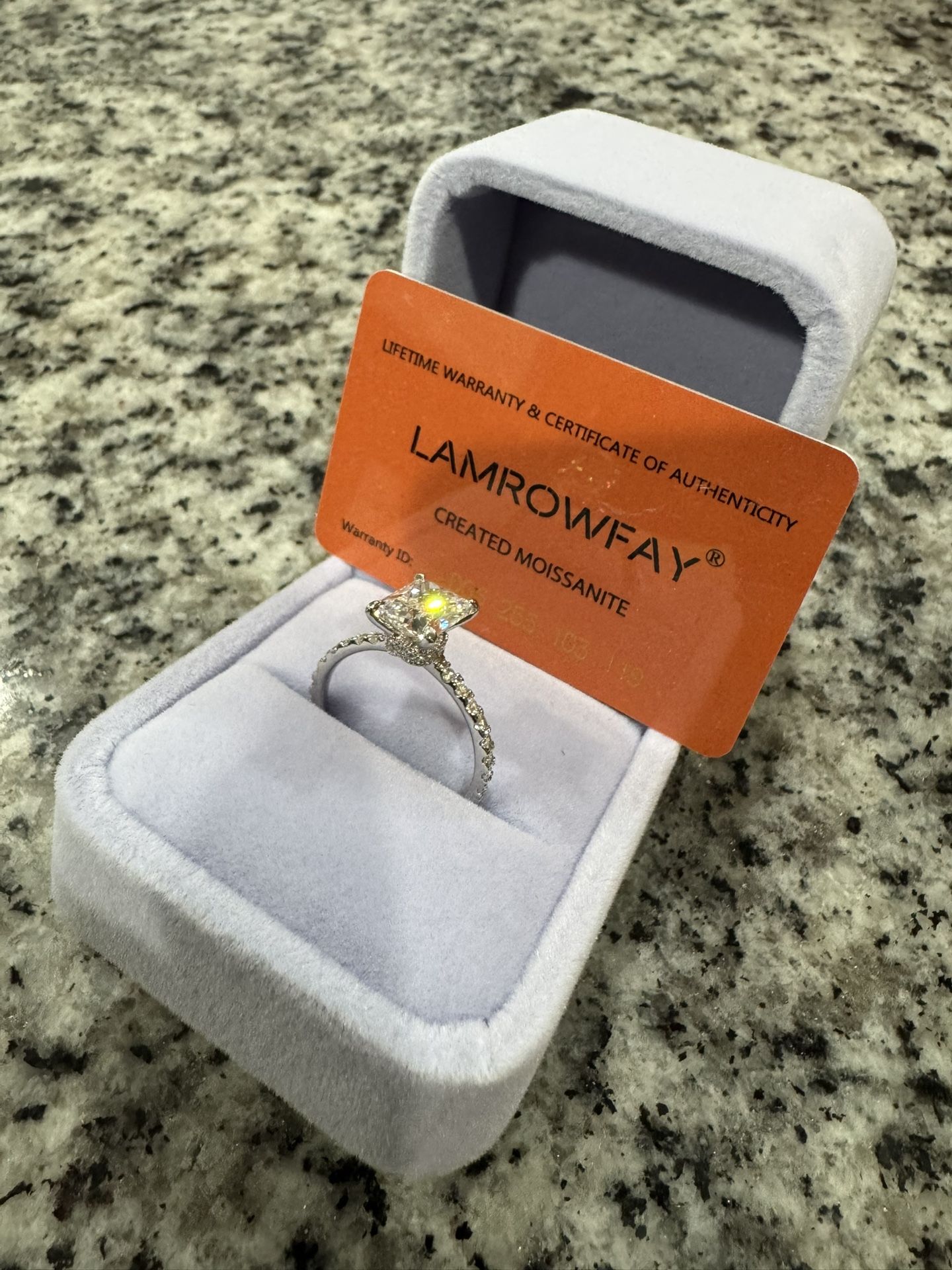 14K Yellow Gold 1.0 CT Radiant Cut Moissanite Engagement Ring 4-Prong Hidden Halo Engagement 