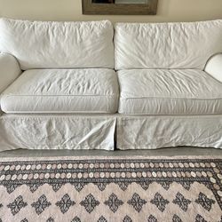 Ethan Allen  Slip Covered Sofa