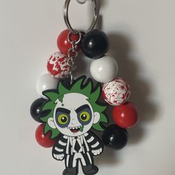Beetle Juice Halloween Keychain/Bracelet