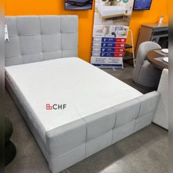 Contemporary Fabric Queen  / Eastern King Size Bed Frame  // Limited Time Offer 