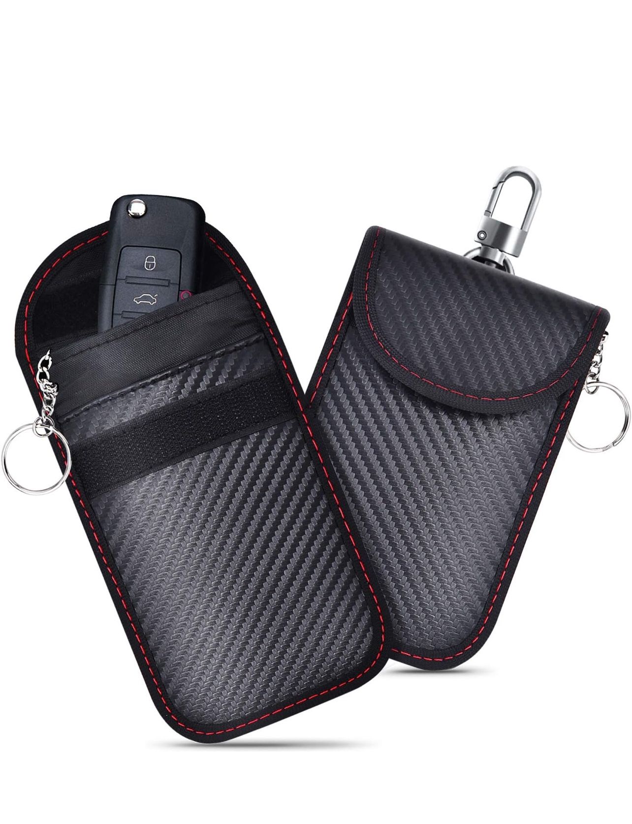 2 pcs Bag Car Key Signal Blocking Pouch Keyless Entry Car Keys Case RFID