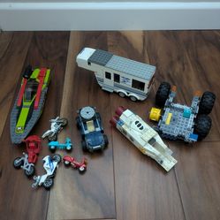 Lego Vehicle Space Boat Motorcycles Lot